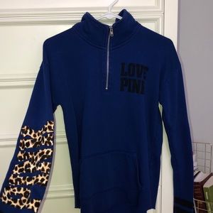 Dark blue quarter zip